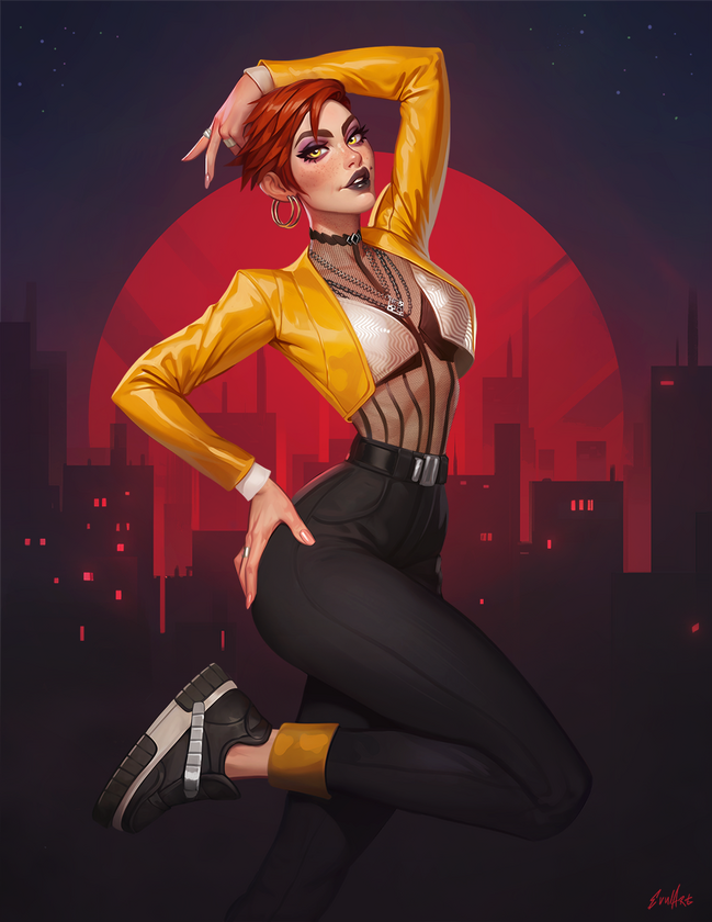 Simple character with simple background